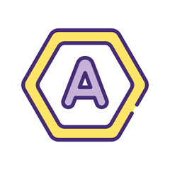 Letter A  Icon vector stock illustration