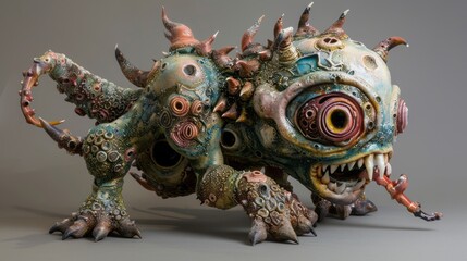 Monster with a mouth full of teeth