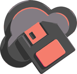 vector illustration of a red and black folder