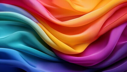 Obraz premium abstract color gradient with flowing fabric textures and vibrant hues