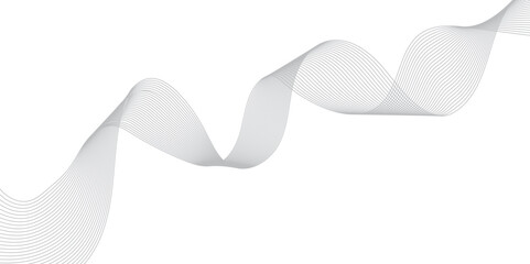 Abstract white futuristic blend waves technology dynamic lines. music dynamic gradient thin digital line. technical flowing web science tech geometric concept lines design.