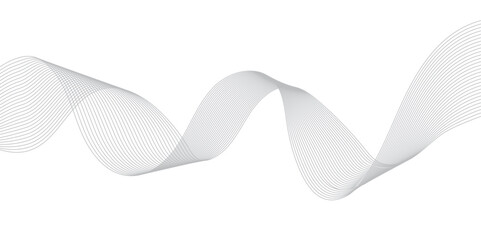 Abstract white futuristic blend waves technology dynamic lines. music dynamic gradient thin digital line. technical flowing web science tech geometric concept lines design.