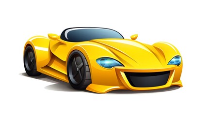 Playful Yellow Car Lies Down for Relaxation - Vibrant and Quirky Transportation Concept