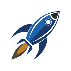 rocket logo icon on white background