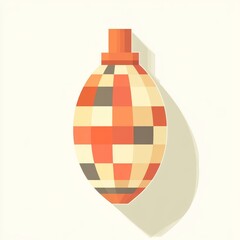Flat design illustration of a grenade featuring green and brown hues