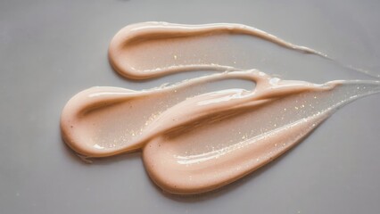 Hand applying cosmetic cream from a pump tube, showing the product's texture and its use in skincare routines.