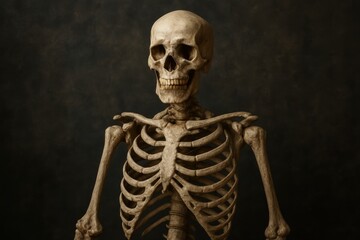 Human skeleton anatomical study