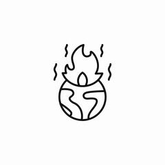 global warming icon sign vector