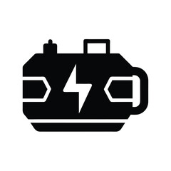 Full Fuel Tank Icon Silhouette Vector