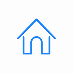 house outline icon sign vector