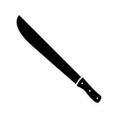 Machete icon. Black silhouette. Side view. Vector simple flat graphic illustration. Isolated object on white background. Isolate.