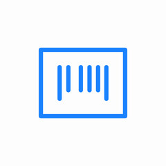 vertical barcode icon sign vector