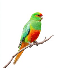 Colorful parrot on branch
