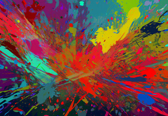 Abstract colorful background, splashes and smudges