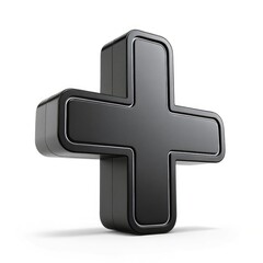 Obraz premium white cross on white background