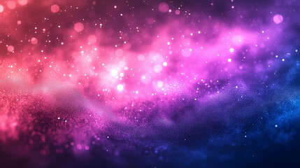 Obraz premium Vibrant cosmic dance of colors swirling together in a mesmerizing blend of pink, purple, and blue hues on a starry night