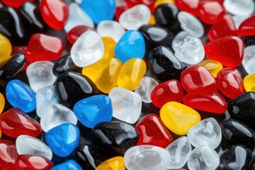 Colorful, textured pebbles