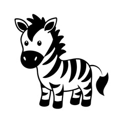 zebra icon, zebra silhouette vector illustration-simple silhouette illustration of zebra,zebra vector