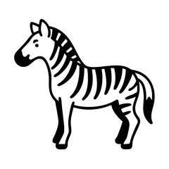 zebra icon, zebra silhouette vector illustration-simple silhouette illustration of zebra,zebra vector
