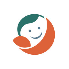  childcare logo icon on white background