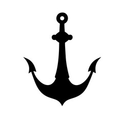 anchor icon, anchor silhouette vector illustration-simple silhouette illustration of anchor,anchor vector