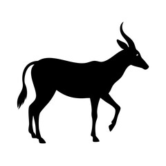antelope icon, antelope silhouette vector illustration-simple silhouette illustration of antelope,antelope vector