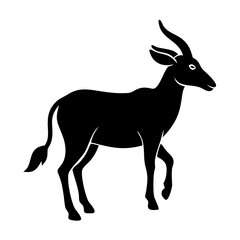 antelope icon, antelope silhouette vector illustration-simple silhouette illustration of antelope,antelope vector