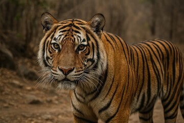 Obraz premium Majestic tiger in natural habitat.