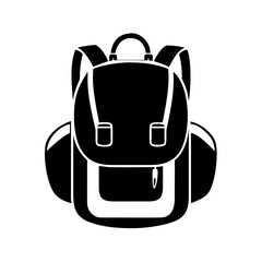back pack icon, back pack silhouette vector illustration-simple silhouette illustration of back pack,back pack vector