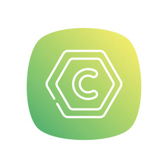 Obraz premium Letter C Icon vector stock illustration