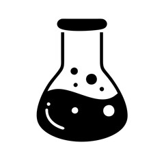 beaker icon, beaker silhouette vector illustration-simple silhouette illustration of beaker,beaker vector