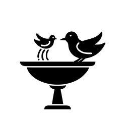 bird bath icon, bird bath silhouette vector illustration-simple silhouette illustration of bird bath,bird bath vector