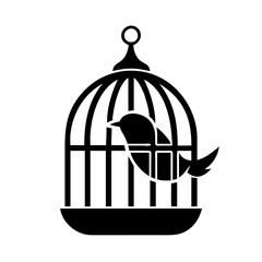 bird cage icon, bird cage silhouette vector illustration-simple silhouette illustration of bird cage,bird cage vector