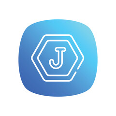 Letter J Icon vector stock illustration