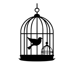 bird cage icon, bird cage silhouette vector illustration-simple silhouette illustration of bird cage,bird cage vector