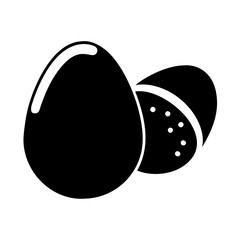 boiled eggs icon, boiled eggs silhouette vector illustration-simple silhouette illustration of boiled eggs,boiled eggs vector