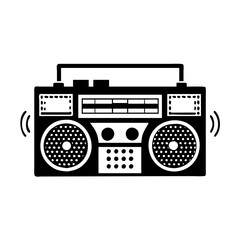 boom box icon, boom box silhouette vector illustration-simple silhouette illustration of boom box,boom box vector