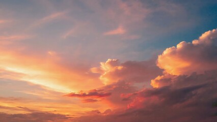 Fototapeta premium Vibrant sunset clouds at dusk