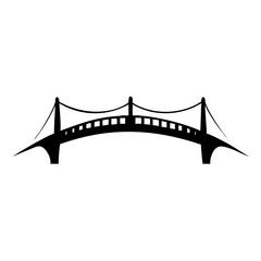 bridge icon, bridge silhouette vector illustration-simple silhouette illustration of bridge,bridge vector