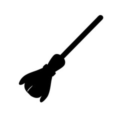 broomstick icon, broomstick silhouette vector illustration-simple silhouette illustration of broomstick,broomstick vector