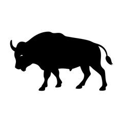 buffalo icon, buffalo silhouette vector illustration-simple silhouette illustration of buffalo,buffalo vector