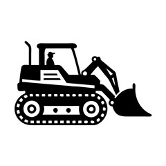 bulldozer icon, bulldozer silhouette vector illustration-simple silhouette illustration of bulldozer,bulldozer vector