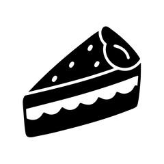 cake slice icon, cake slice silhouette vector illustration-simple silhouette illustration of cake slice,cake slice vector