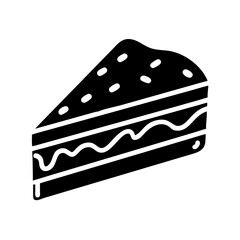 cake slice icon, cake slice silhouette vector illustration-simple silhouette illustration of cake slice,cake slice vector