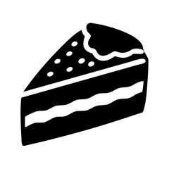 cake slice icon, cake slice silhouette vector illustration-simple silhouette illustration of cake slice,cake slice vector