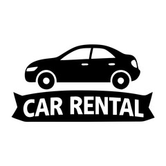 car rental icon, car rental silhouette vector illustration-simple silhouette illustration of car rental,car rental vector