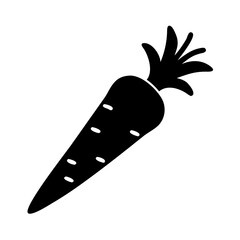 carrot icon, carrot silhouette vector illustration-simple silhouette illustration of carrot,carrot vector