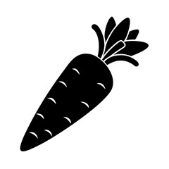 carrot icon, carrot silhouette vector illustration-simple silhouette illustration of carrot,carrot vector