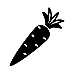 carrot icon, carrot silhouette vector illustration-simple silhouette illustration of carrot,carrot vector