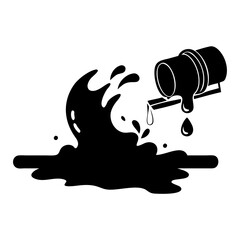 chemical spill icon, chemical spill silhouette vector illustration-simple silhouette illustration of chemical spill,chemical spill vector